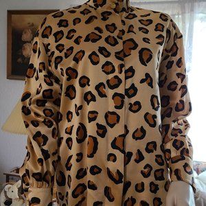 St John 100% Silk Blouse  Jungle Design
